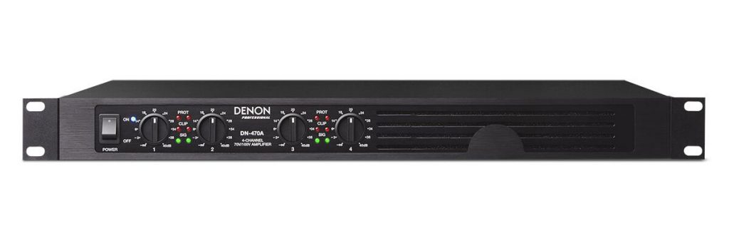 生産完了]DENON Professional 「DN-470A」4チャンネル70V / 100Vアンプ