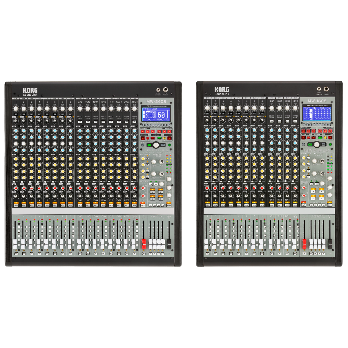 KORG 「MW-2408」「MW-1608」HYBRID ANALOG / DIGITAL MIXER | 株式